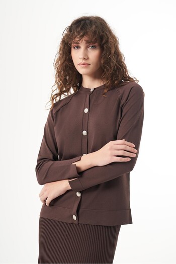 Nuss Mercerized Suit with Pleated Skirt and Raglan Sleeve