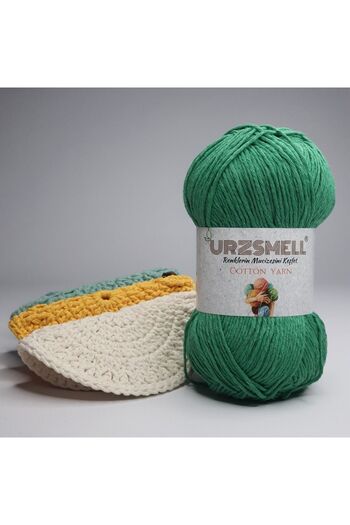 urzsmell خيط حياكة قطني 100 جرام، 200 متر - خيط حياكة يدوي