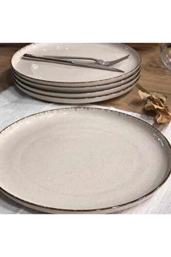 sglm Pearl Mood Cream Serving Plates 27 Cm