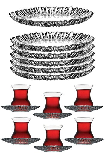 Paşabahçe Aurora 18 Piece Tea Cake Set 10512-95961 267 Fma269095 Fma294233