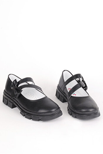 Rıdvan Çelik Mary Jane Black Girls' Casual and School Ballerina Shoes