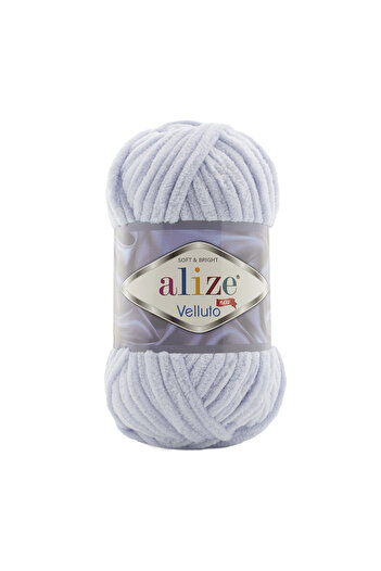 Alize 5 Pcs Velluto Velvet Hand Knitting Yarn 416 Gray