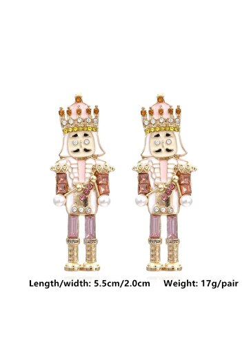 Purple Adv Paper Chase Nutcracker Earrings