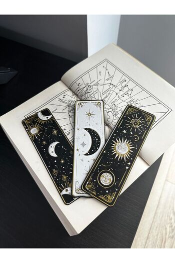 Obaco Set de semne de carte Sun Moon în relief