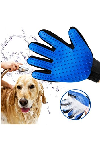 CMT Pet Hair Collection Glove Blue