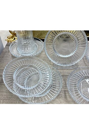 Riva Set of 6 Glass Tea Cups and Saucers Compatible with Elysia Cups