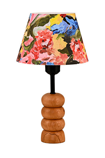 EvLight Fresh Fabric Headboard - Wooden Leg Lampshade