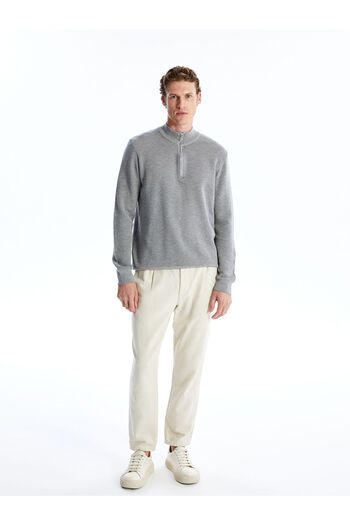 LC Waikiki Herren-Strickpullover mit Stehkragen und langen Ärmeln – W44437z8