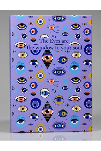 4nio Purple Lined Thick Eye Notebook