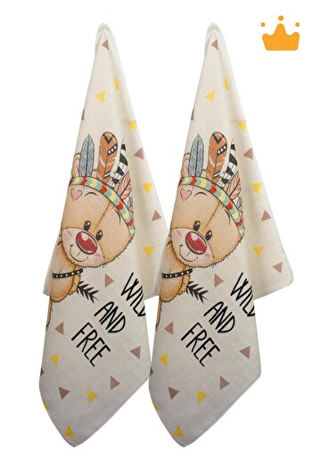 Sevi Bebe Sevibebe 70X55cm Patterned 2-Piece Muslin Blanket Sweat Towel and Stroller Cover