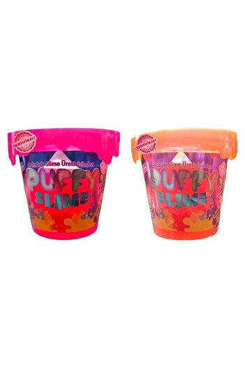 Oyunsal BamBamToys Puffy Slime New Trend Slime -2 Pieces Fluffy Slime Neon Colored 120 Gr Slime