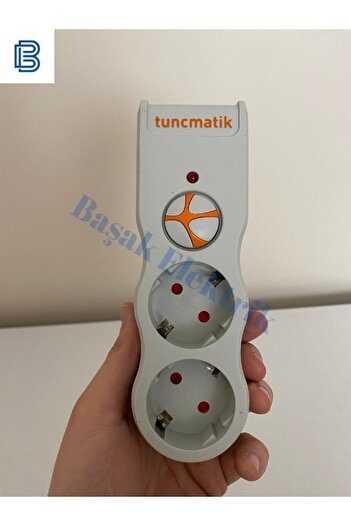 Tunçmatik مقبس أبيض مزدوج الحماية