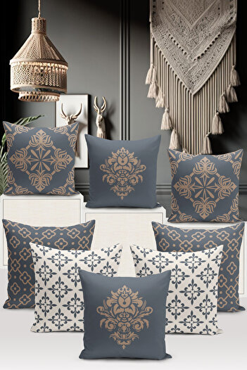 Bertille Home 8-piece Digital Printed Double Sided Throw Pillow Cover Set - Classic Series (Classic Cover Set)