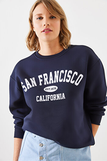 Bianco Lucci Γυναικείο φούτερ με στάμπα San Francisco - MBHS006 60601006