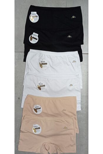 Papatya Women's Modal Mixed 6-Piece Boxer Shorts