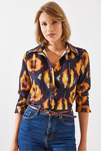Bianco Lucci Patterned Women's Shirt - Mbms010 60501010
