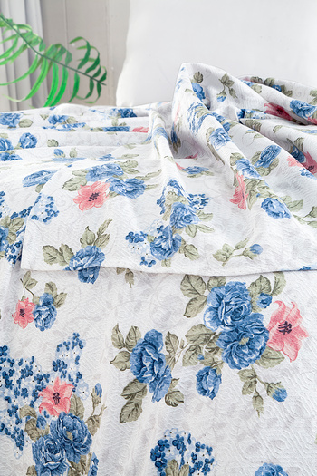 Evim 100% Cotton Printed Vera Pink Blue Pique Single - 160X230 cm
