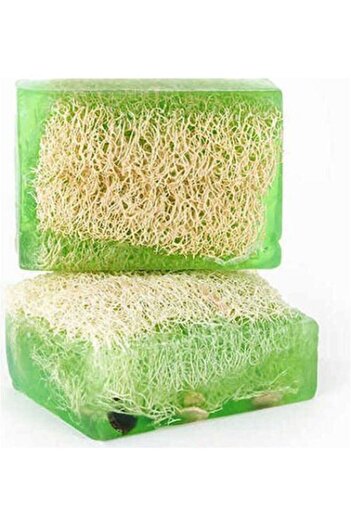 özden Decorative Gift 2 Pack Laurel Soap with Pumpkin Loofah