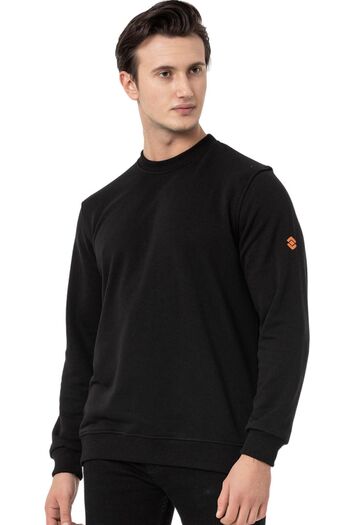 Scooter Crew Neck Men's Black Sweatshirt M1515ts