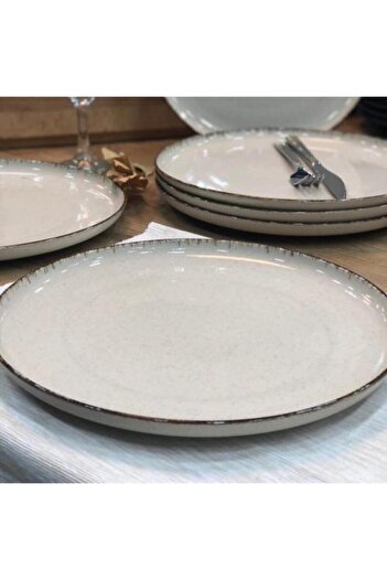 sglm Pearl Mood Cream Serving Plates 27 Cm