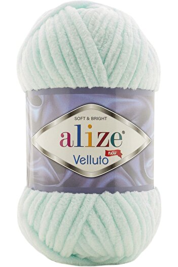 Alize Velluto Velvet Hand Knitting Yarn Κωδικός χρώματος: 15-πράσινο νερό