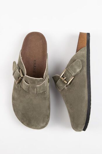 Krahe Sergio Men - Παντόφλες Sabo από γνήσιο δέρμα Khaki