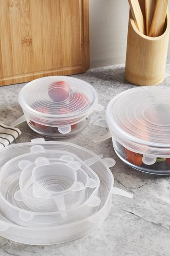 Perotti 6-Piece Airtight Silicone Stretch Cover - Practical Use in Different Sizes