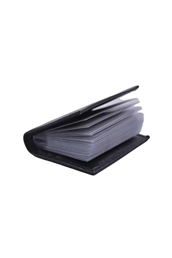 MKM Luxury Leather Card Holder Wallet with 20 Transparent Card Holders