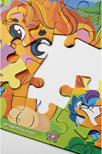 kutuTR Çocuklar Için Eğitici Ve Öğretici Ahşap 24 Parça Renkli Puzzle 3lü Set 2