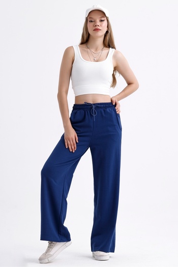 MD trend Wide Leg and Elastic Waist Basic Women's Sweatpants