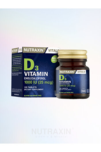 Nutraxin Vitamin D3 1000 Iu - 120 Tablets & 100 ml Facial Removal Gel