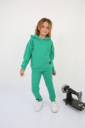 tunays shopping Ribana Oversize Hooded Set - Lower and Upper Set with Crest Detail