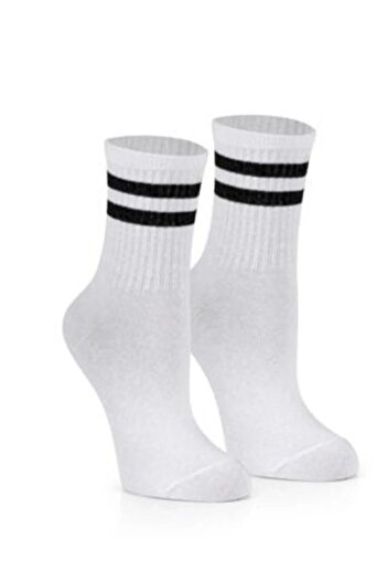 Sirius Sportswear 4 Pairs Economic Package Men Women Unisex Socks Socket Long Tennis Socks Striped College Socks