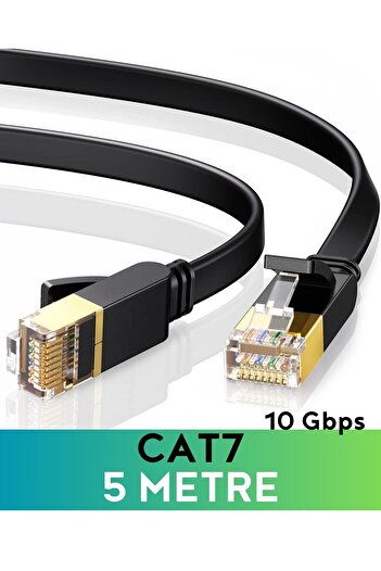 Vetech كابل إيثرنت CAT7 بطول 5 متر بسرعة 10 جيجابت في الثانية، كابل شبكة الإنترنت المميز بطول 5 متر
