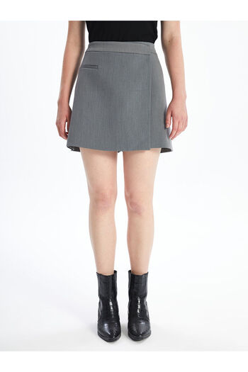 LC Waikiki LCW Women's Straight Shorts Skirt - Zip Waist