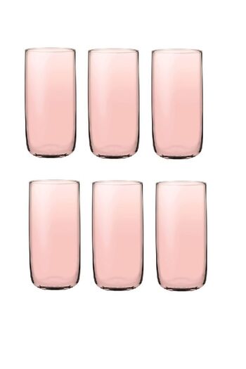 Paşabahçe Iconic 6-Piece Glass (tall) Pink 420805