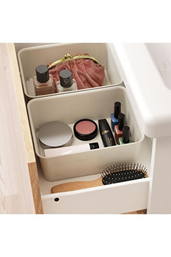 IKEA 20X25X10 cm Beige Nojıg Arrangement Storage Box