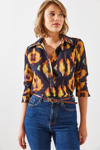 Bianco Lucci Patterned Women's Shirt - Mbms010 60501010