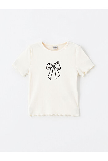 LC Waikiki Girl - Crew Neck Printed Short Sleeve T-Shirt