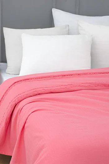 Evim 100% Cotton Cutting Effect Fuchsia Pique Double - 200X220 cm