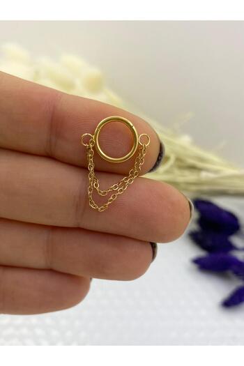 Arescollection CERRAHİ ÇELİK ZİNCİRLİ HELİX KIKIRDAK DAİTH LOBE SEPTUM UYUMLU MENTEŞELİ HALKA PİERCİNG