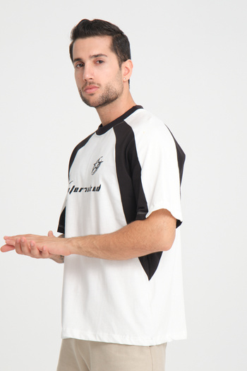 3 ROPE Μπλουζάκι Unisex Retro Star Oversize - Λευκό