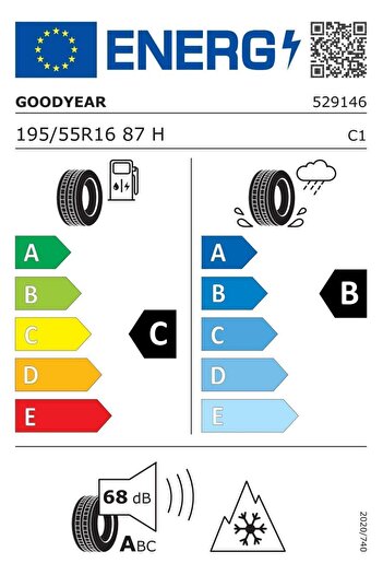Goodyear 195/55 R16 87H Ultragrip 8 Performance MS * Oto Kış Lastiği (Üretim: 2024)