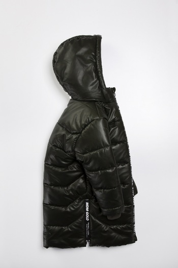PODİUM GİYİM New Trendy Winter Men's Coat - Soft Fabric with Lettering, Zipper and Pocket Hooded