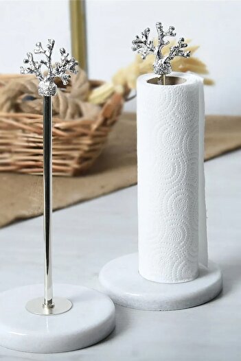 GİLLİ STORE Mermer Gümüş Kağıt Rulo Havluluk