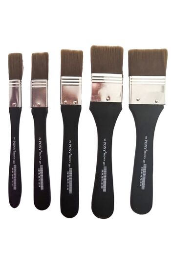 Pony 201 Professional Synthetic Floor Brush Set of 5