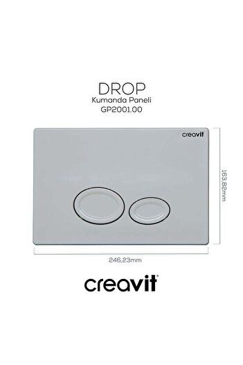 Creavit Drop Beyaz Askı Rezervuar Kumanda Paneli