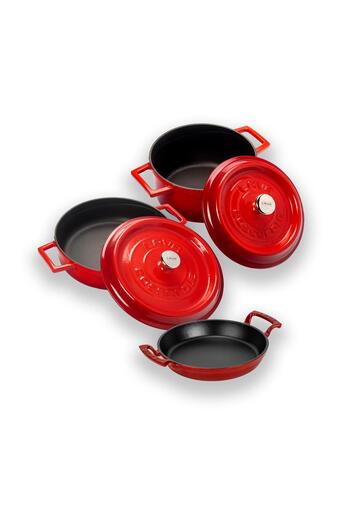 Lava Cast Iron 3x Trendy Series 6 Piece Cookware Set