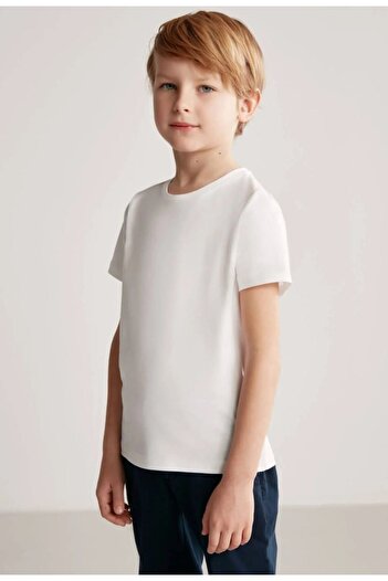 Plenty Boy's Round Neck Plain T-Shirt