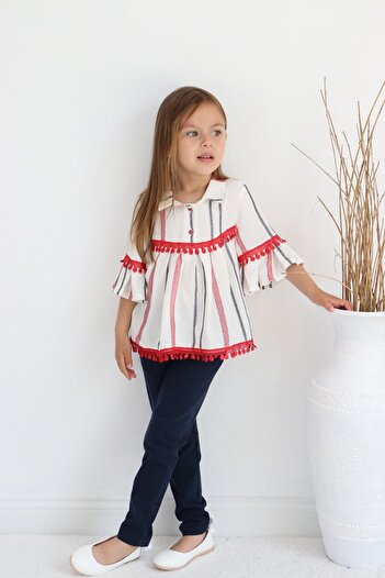 Sevimli Pants Set, blouse, shirt, summer, summer set, pants, girl, double set